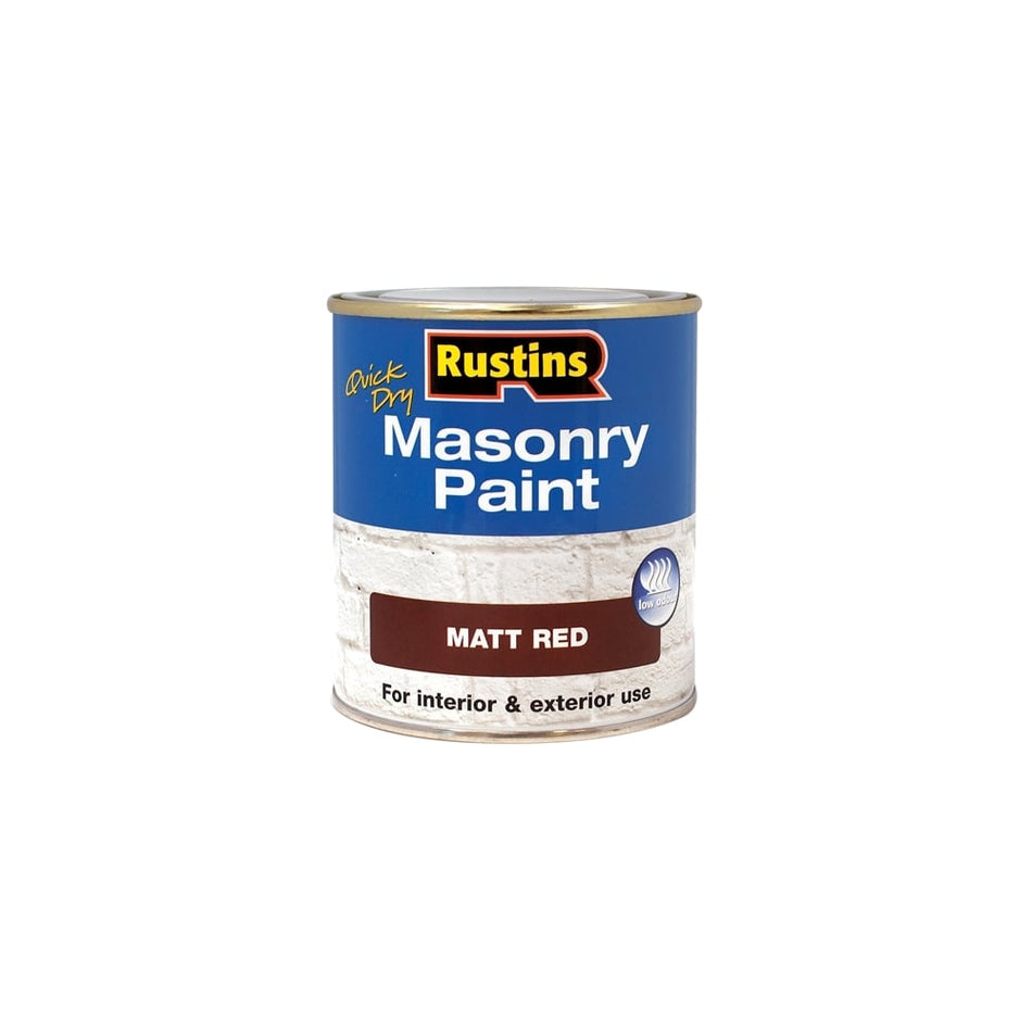 Rustins Quick Dry Masonry Paint Red 250ml