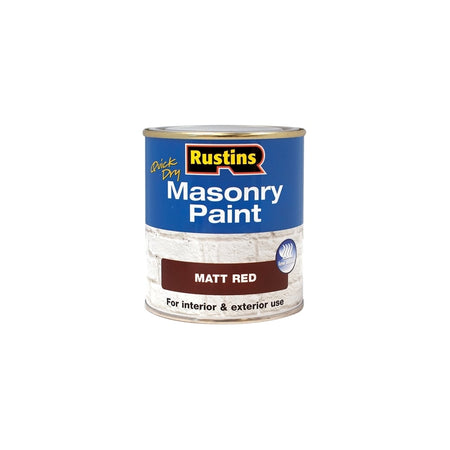 Rustins Quick Dry Masonry Paint Red 500ml