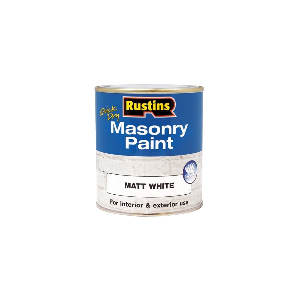 Rustins Quick Dry Masonry Paint White 500ml