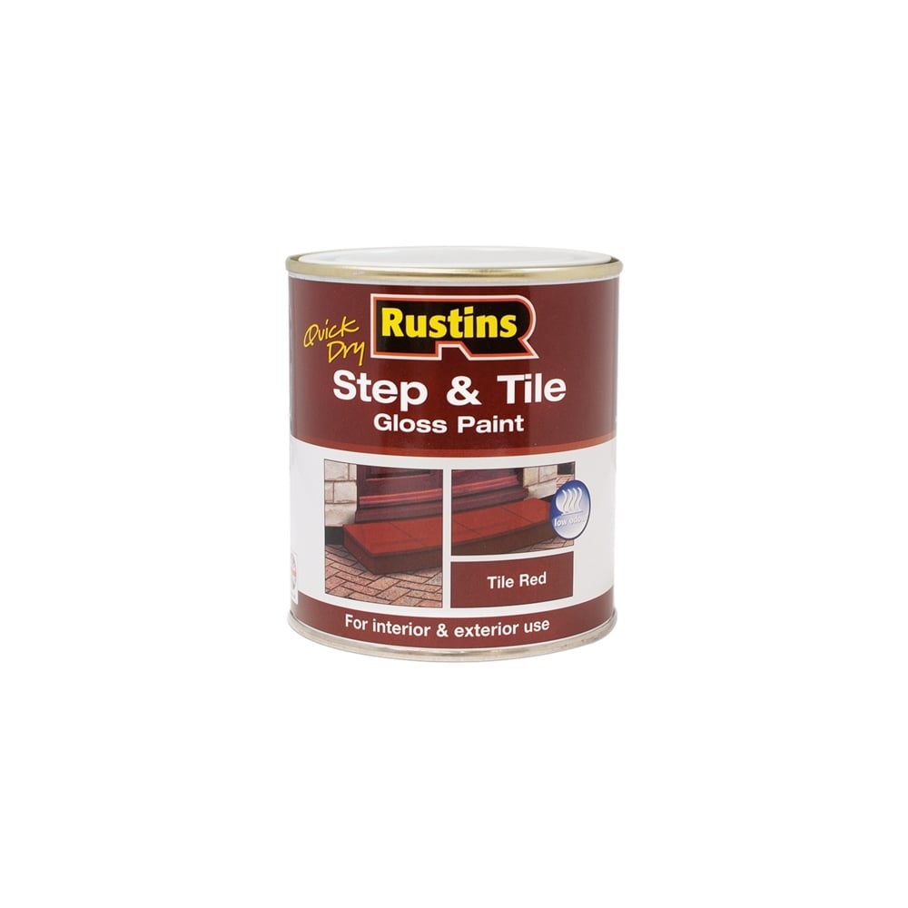 Rustins Quick Dry Step & Tile Paint Gloss Red 500ml