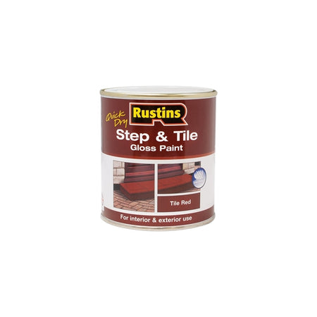 Rustins Quick Dry Step & Tile Paint Gloss Red 500ml