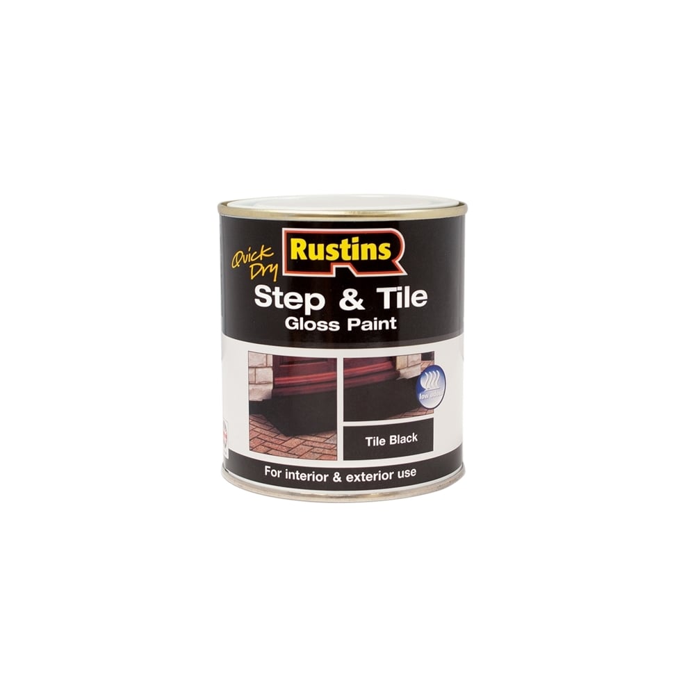 Rustins Quick Dry Step & Tile Paint Black 500ml
