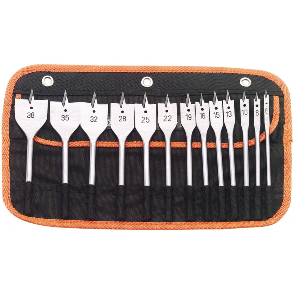 13 Piece Flat Wood Bit Set Model. No. FB/13B