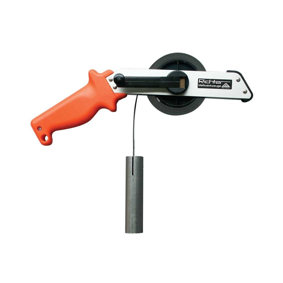 Richter 10m Etched Stainless Steel Dipping Tape On Aluminium Frame Winder With Stainless Steel Dip Weight