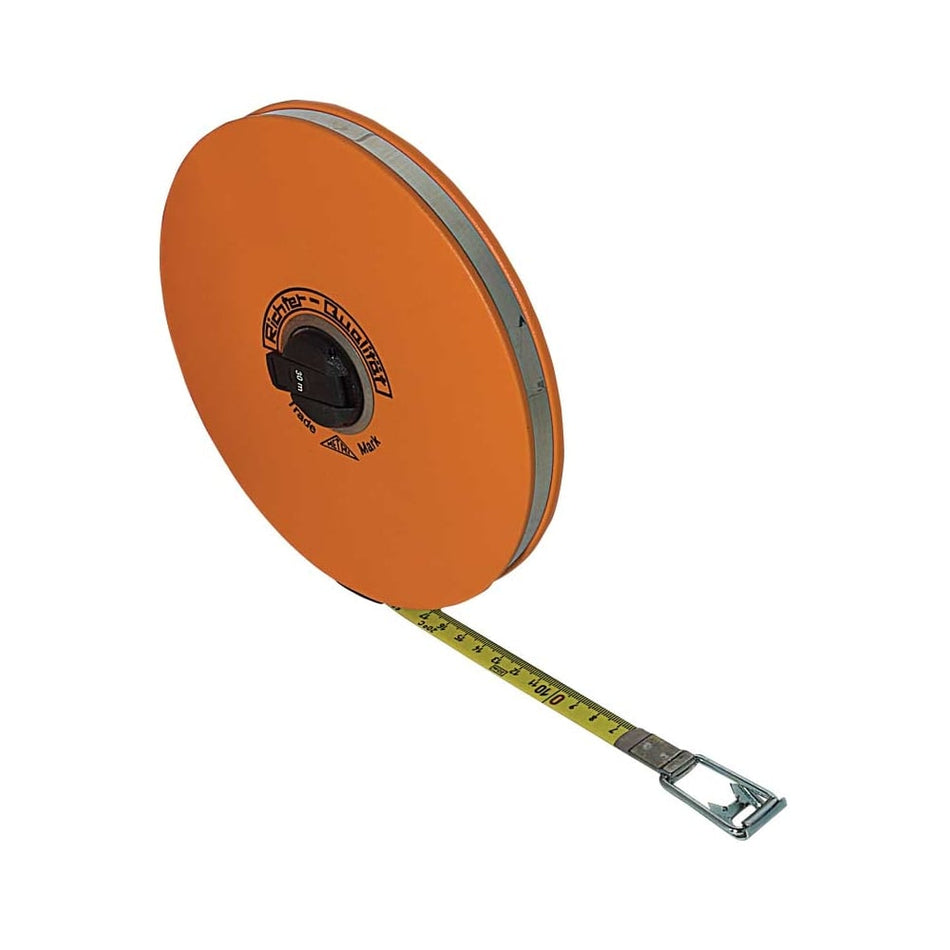 Richter 30m Nylon Coated Steel Tape - 13mm Wide - EC Class 1