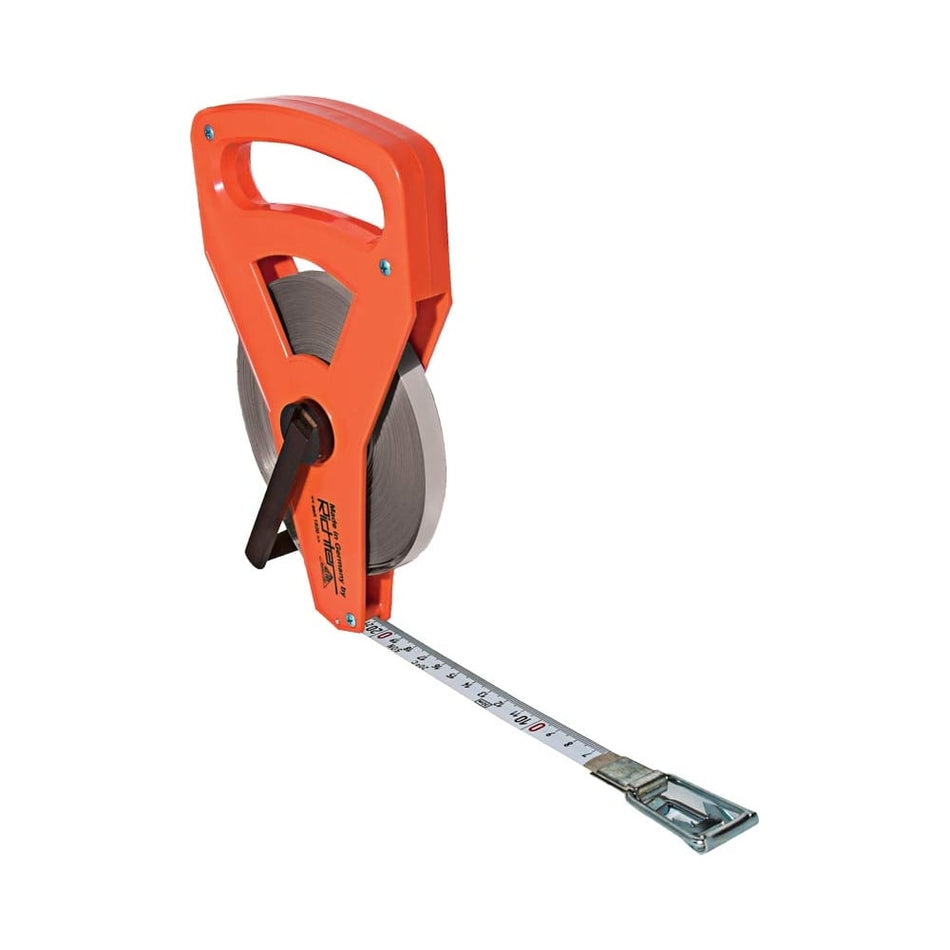 Richter 100m White Enamelled Steel Tape - 13mm Wide