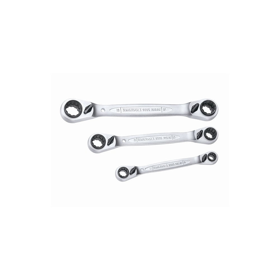 Teng Multi Ratchet Ring Spanner Set of 3 8-19mm: Model No- 6503RX