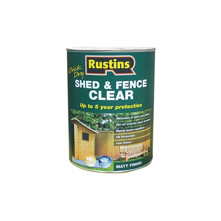 Quick Dry Shed and Fence Clear Protector 1 Litre Model No. FSCL1000