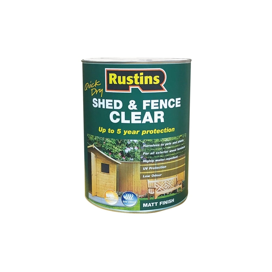 Quick Dry Shed and Fence Clear Protector 5 Litre Model No. FSCL5000