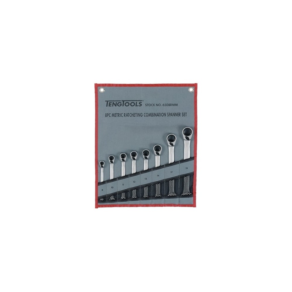 Ratchet Combination Spanner Set of 8 Model No. 6508RMM