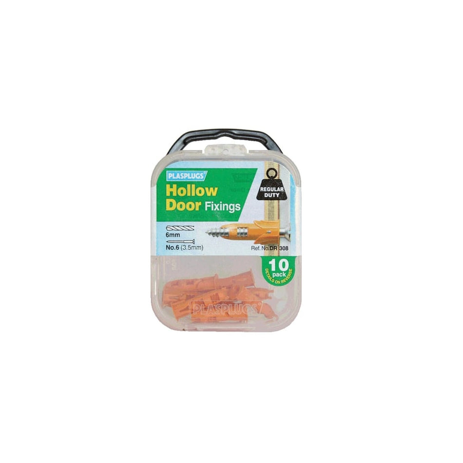 Plasplugs DR 308 Hollow Door Fixings (10)