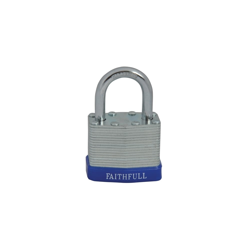 FaithfullLaminated Steel Padlock 40mm 3 Keys Model No- QC0140