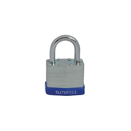 FaithfullLaminated Steel Padlock 40mm 3 Keys Model No- QC0140