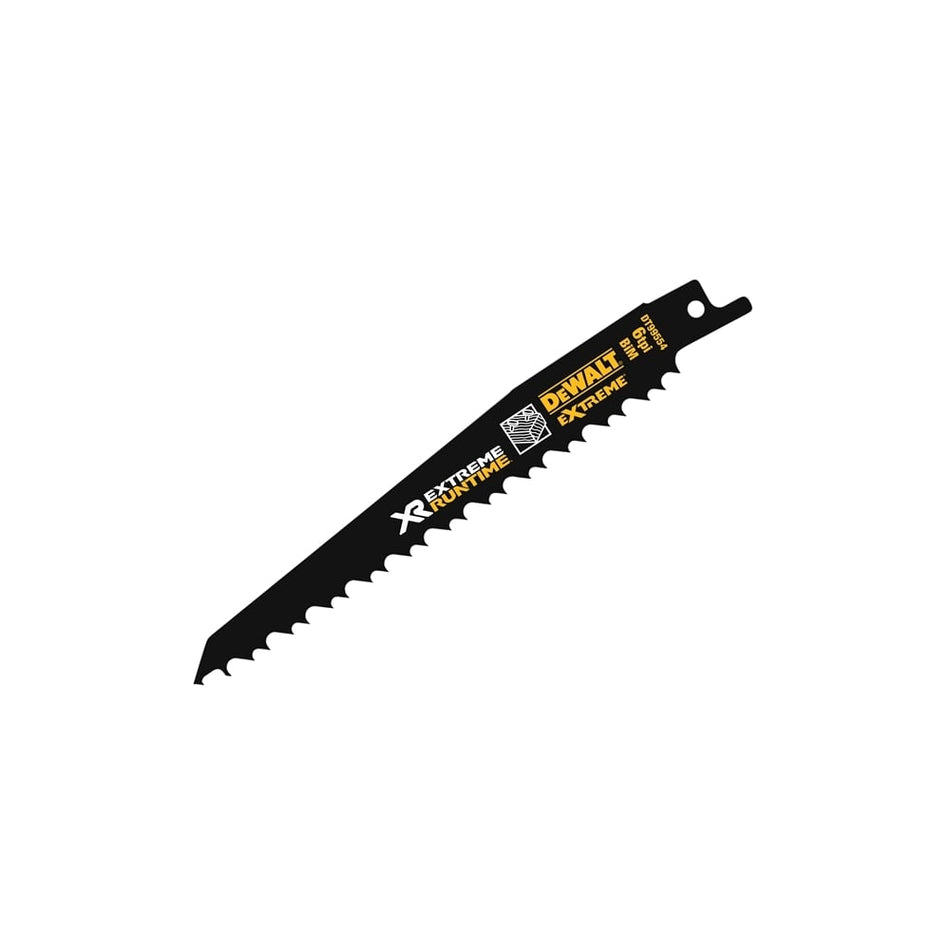 FlexVolt Xtreme Runtime Wood Reciprocating Blades 152mm 4/6 TPI Pack of 5