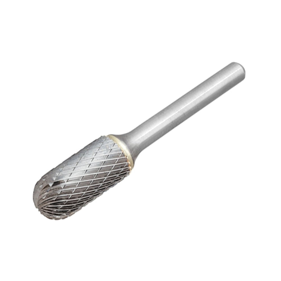 Solid Carbide Bright Rotary Burr Ball Nosed Cylinder 6mm x 6mm