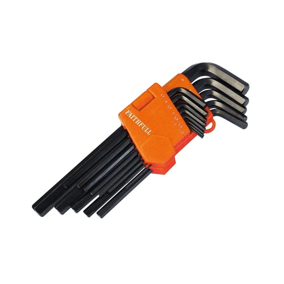 Hexagon Key Long Arm Set of 13 Metric (1.3-10mm)