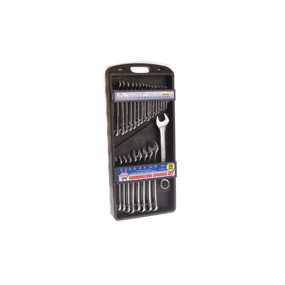 Chrome Vanadium Comb Spanner Set of 25 Metric 6 to 32mm