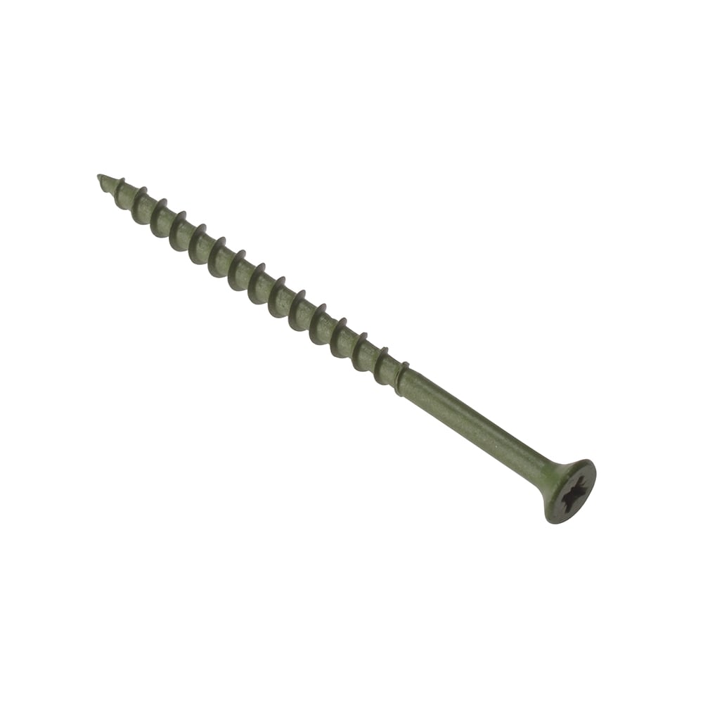 Decking Screw Pozi ST Green Anti-Corrosion 4.5 x 50mm Box 1000