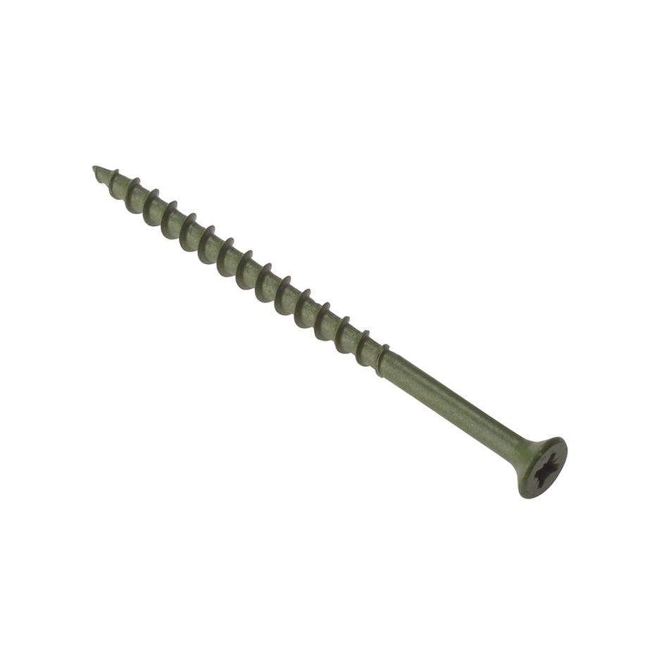 Decking Screw Pozi ST Green Anti-Corrosion 4.5 x 55mm Box 1000