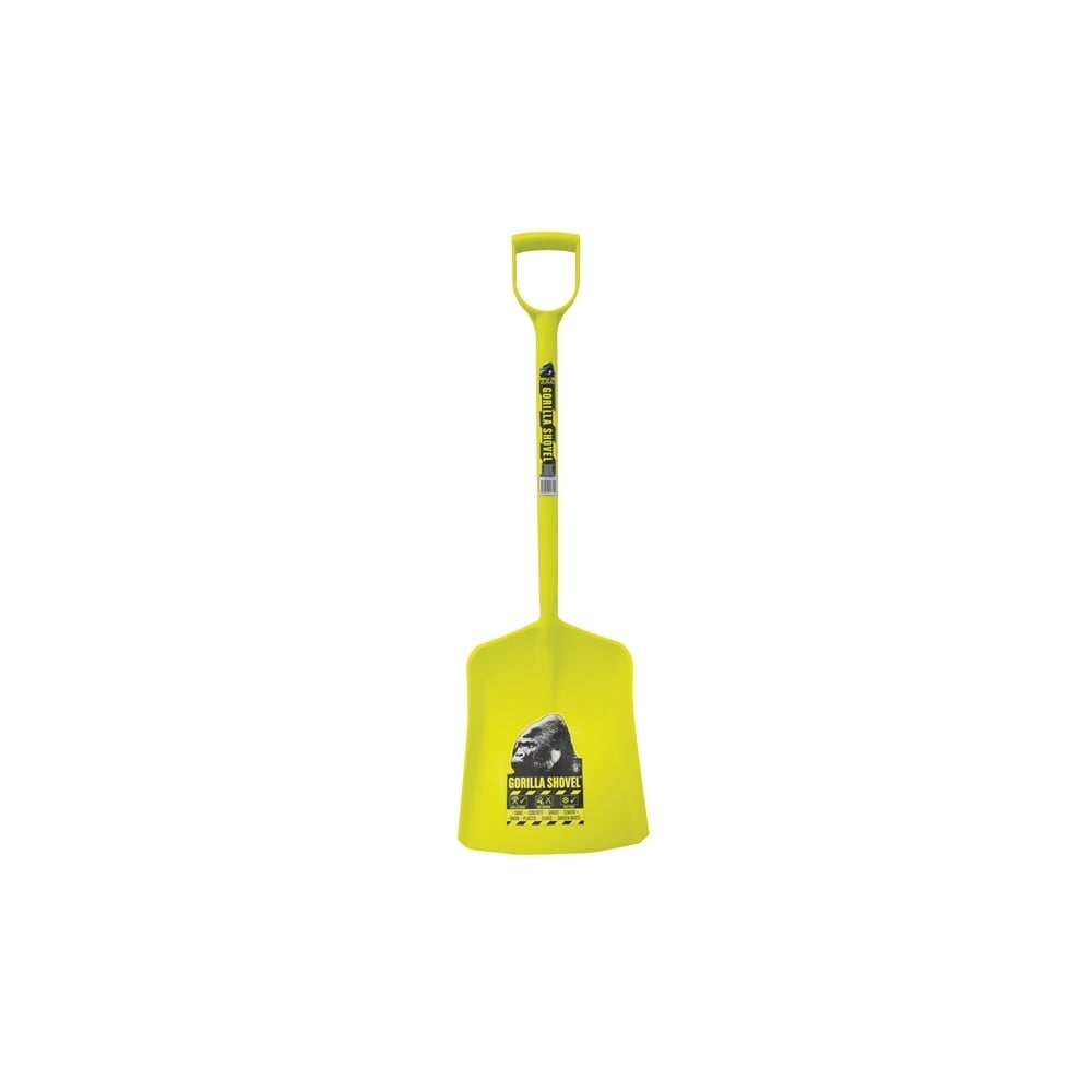 One Piece Plastic Shovel - Yellow