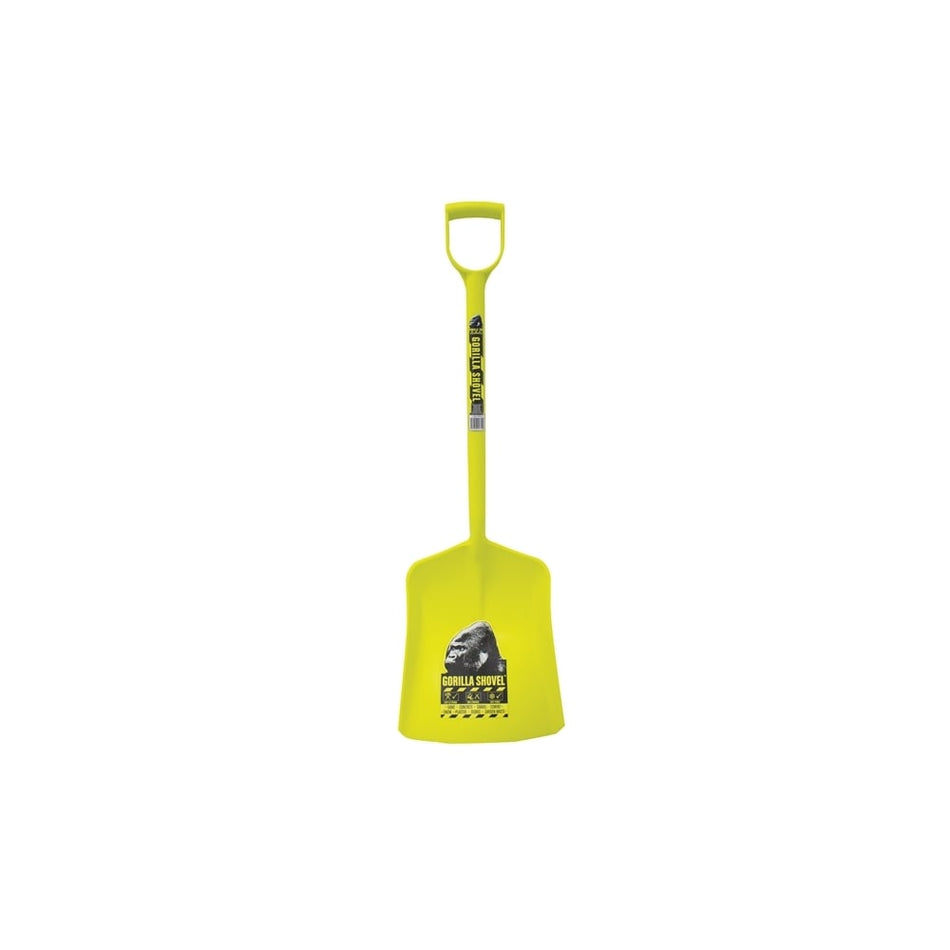 One Piece Plastic Shovel - Yellow