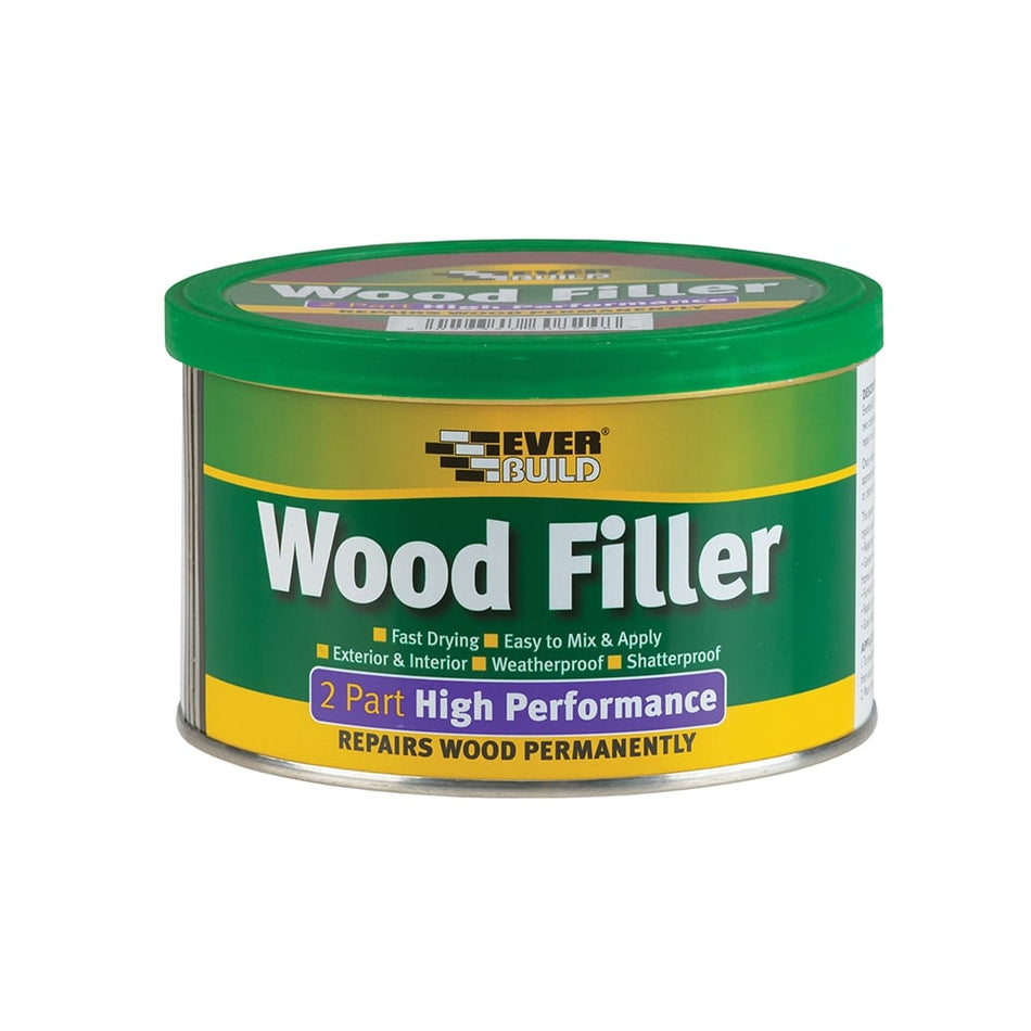 Everbuild Wood Filler High Performance 2 Part White 500g