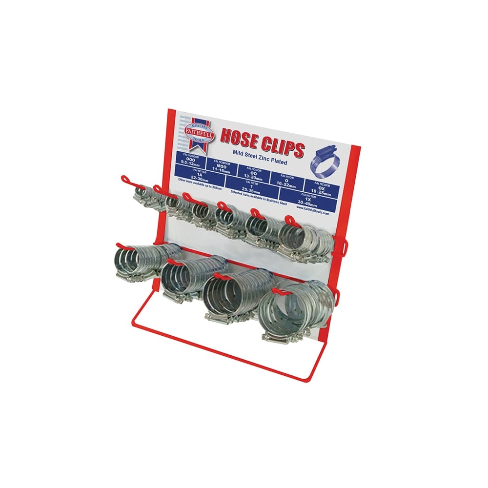 Faithfull Hoseclip Display C/W Stock 100Pc