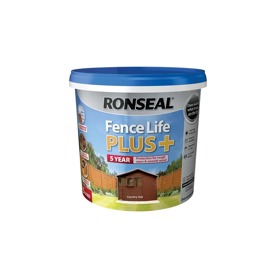 Fence Life Plus+ Country Oak 5 Litre