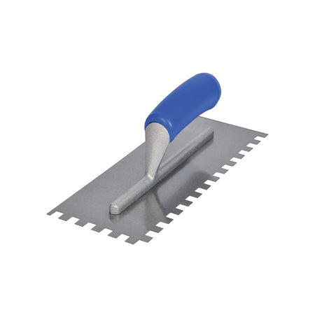 Notched Adhesive Trowel Square 10mm Soft Grip Handle 11in x 4.1/2in