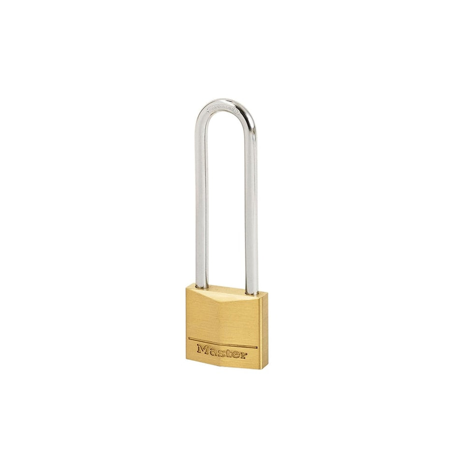 Master Lock Solid Brass 50mm Padlock 5 Pin - 64mm Shackle