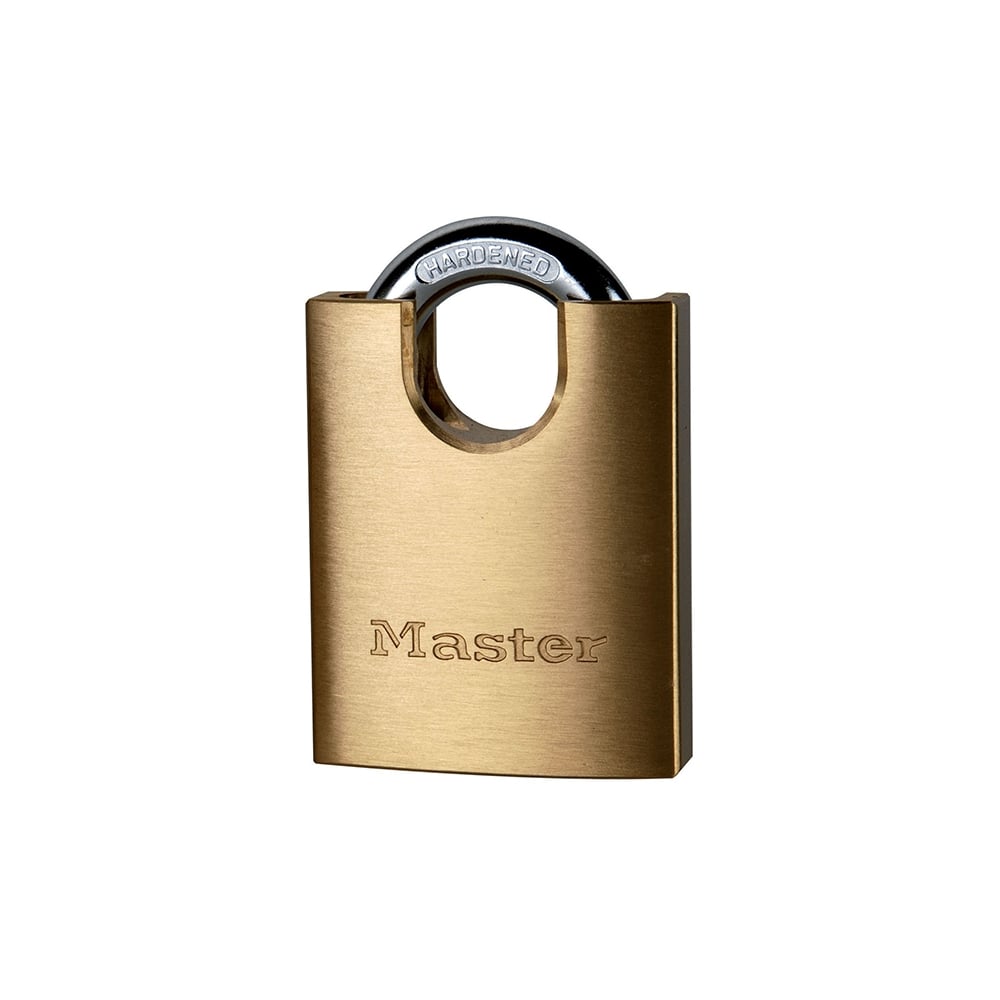 Master Lock Solid Brass 50mm Padlock 5 Pin Shrouded Shackle