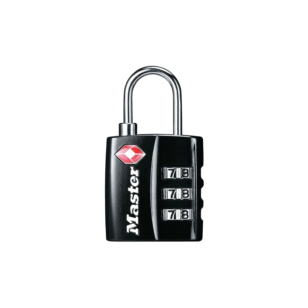 Master Lock TSA 3 Digit Combination Black 30mm Padlock