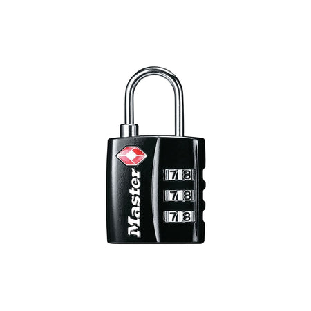 Master Lock TSA 3 Digit Combination Black 30mm Padlock