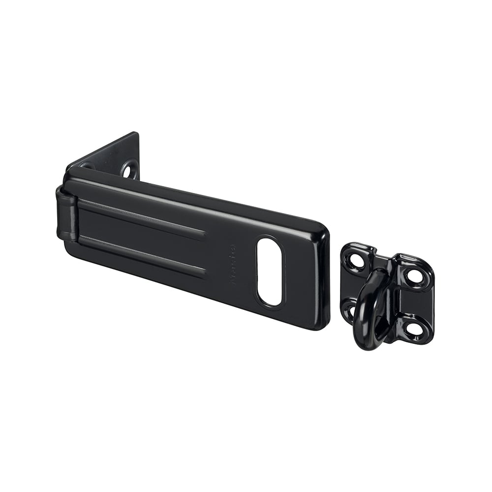 Master Lock Wrought Steel Hasp 115mm - Black Matt