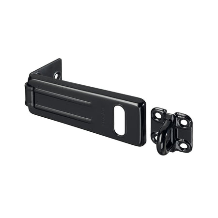 Master Lock Wrought Steel Hasp 115mm - Black Matt