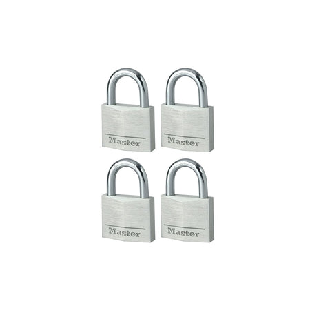 Master Lock Aluminium 40mm Padlock 4 Pin - Keyed Alike x 4