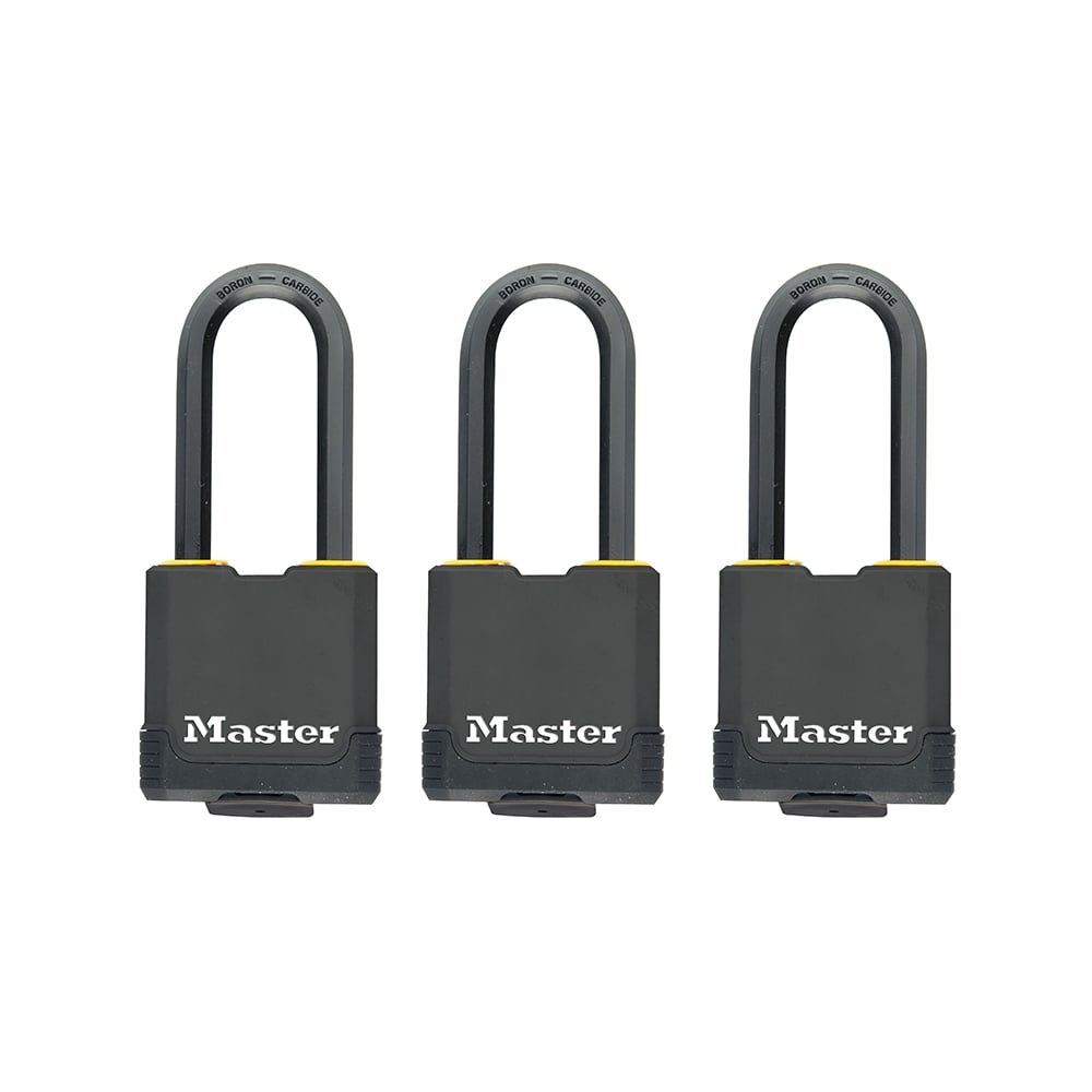 Master Lock Excell Weather Tough 45mm Padlock 4 Pin- Keyed Alike x 3