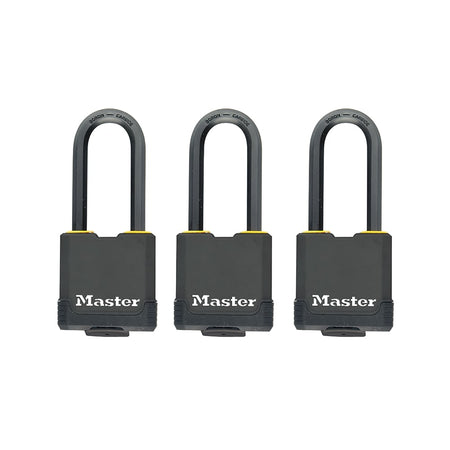 Master Lock Excell Weather Tough 45mm Padlock 4 Pin- Keyed Alike x 3