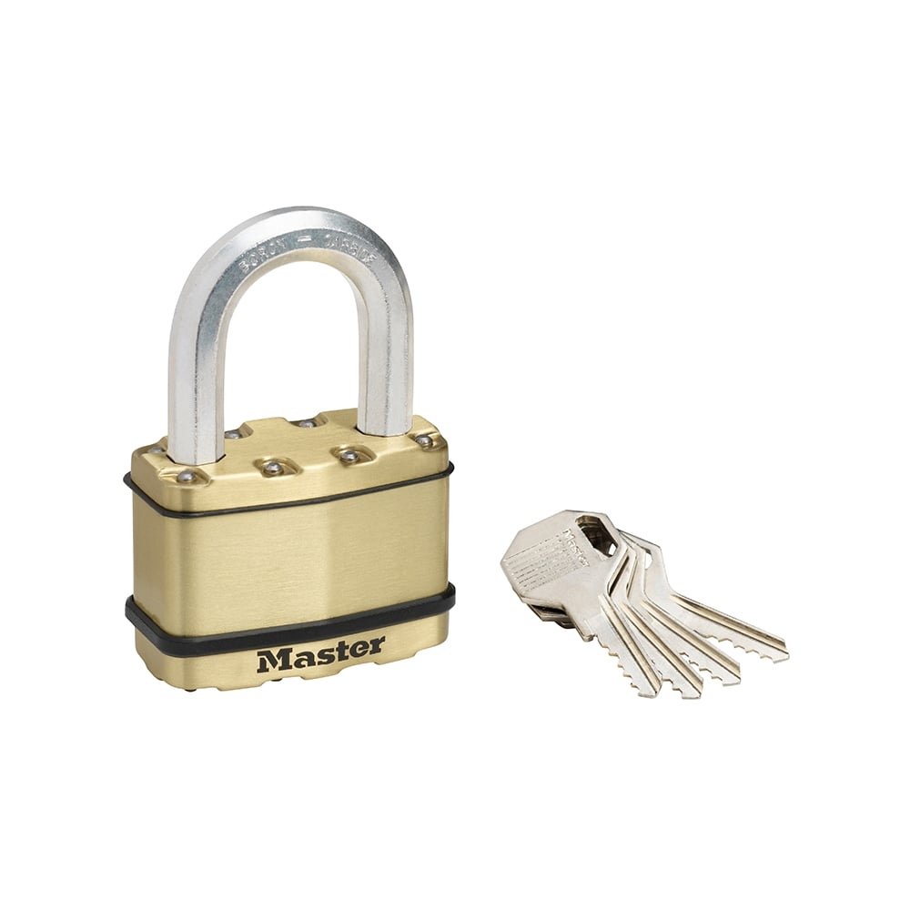 Master Lock Excell Brass Finish 64mm Padlock 5 Pin
