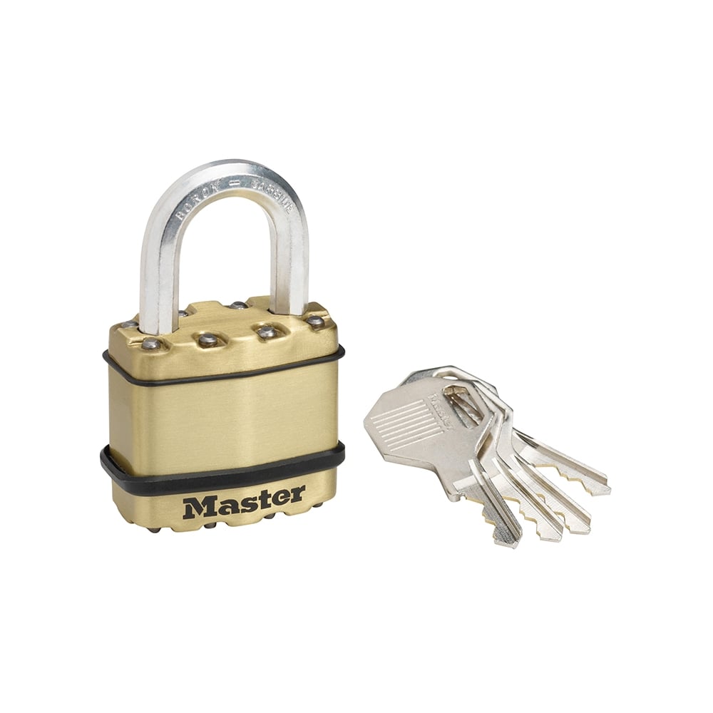 Master Lock Excell Brass Finish 45mm Padlock 4 Pin