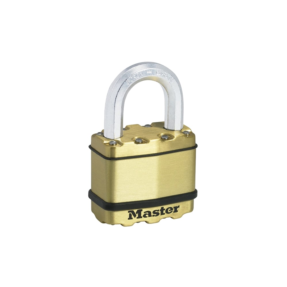 Master Lock Excell Brass Finish 50mm Padlock 4 Pin