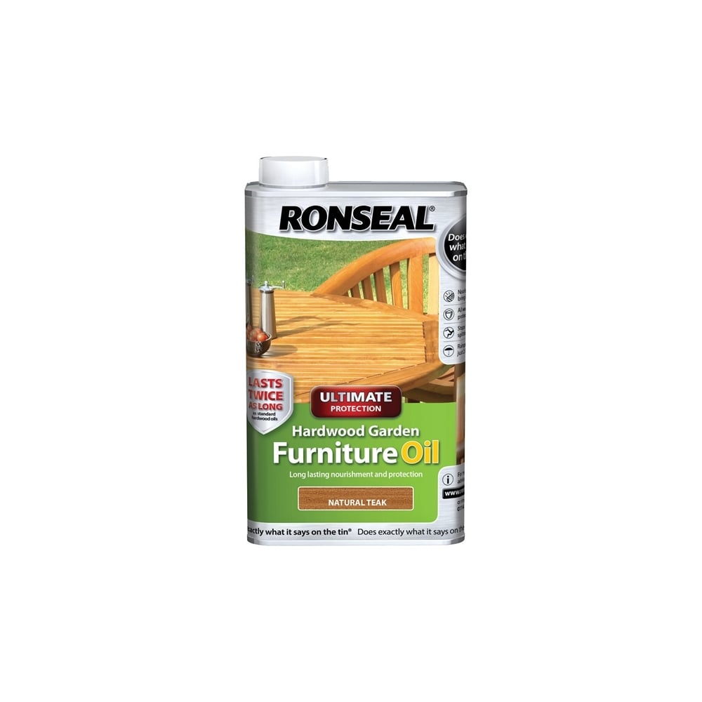 Ultimate Protection Hardwood Garden Furniture Oil Natural Teak 1 Litre