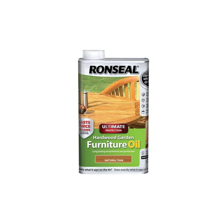 Ultimate Protection Hardwood Garden Furniture Oil Natural Teak 1 Litre