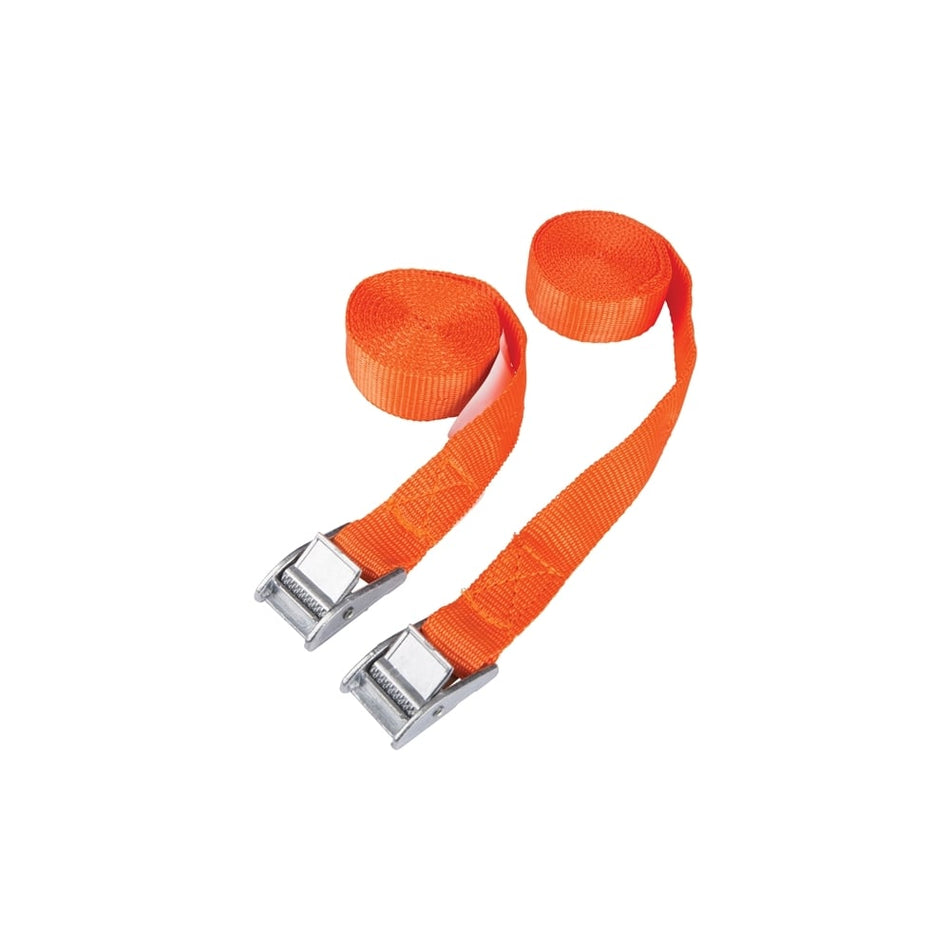 Cam Buckle Tie Down Straps Twin Pack 2.5m