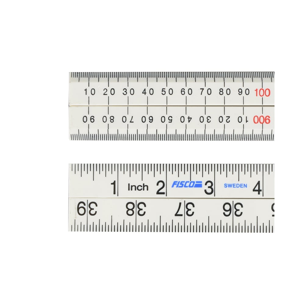 Fisco XFB1ME White Nylon Rule 1 Metre / 39in