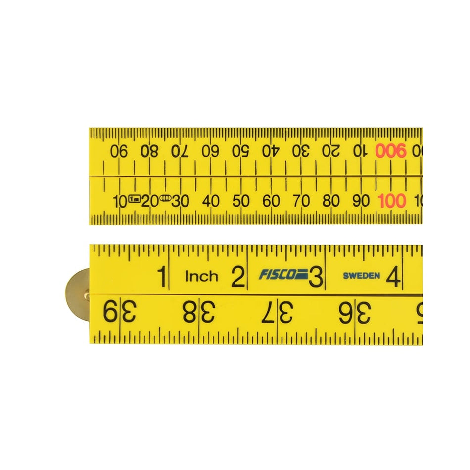 Fisco XFY1ME Yellow ABS Nylon Rule 1 Metre / 39in