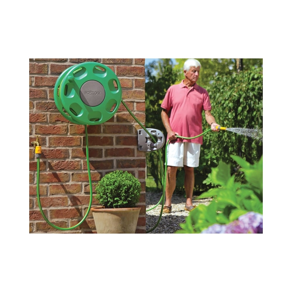 Hozelock 2390 Wall Mounted Hose Reel 60m NO HOSE SUPPLIED