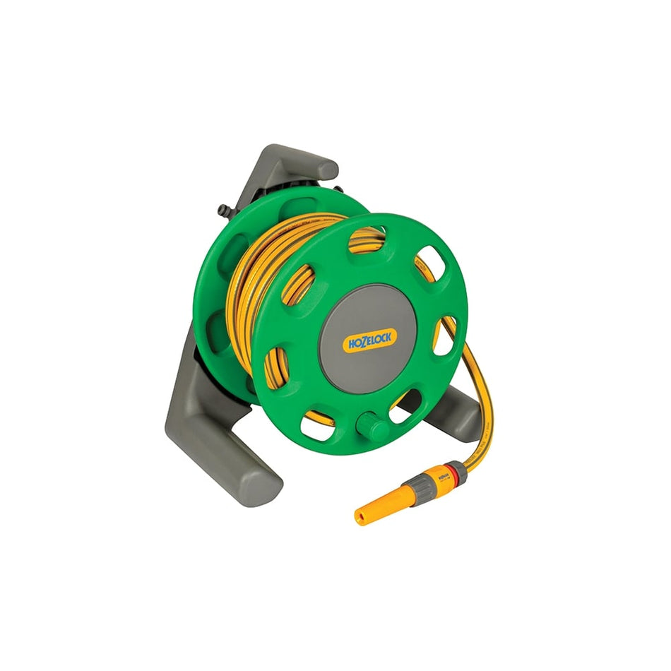 Hozelock 2412 Compact Hose Reel 30m + 25 Metres of 12.5mm Hose