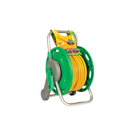 Hozelock 2431 45m Assembled Reel + 25 Metres of 12.5mm Hose & Fittings