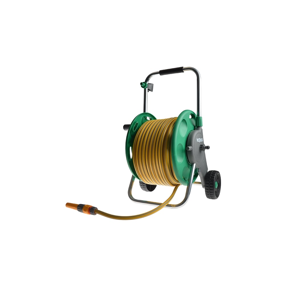 Hozelock 2435 60m Assembled Reel + 50 Metres of 12.5mm Hose & Fittings
